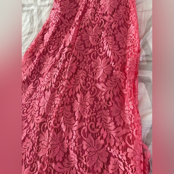 Pronovias Pink Lace Formal Dress. Size 8. - Picture 11 of 16